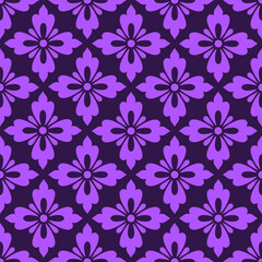 Seamless pattern illustration with hibiscus design.