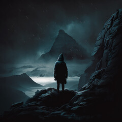 The Warrior in the dark of night was made with Generative AI