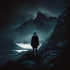 The Warrior in the dark of night was made with Generative AI