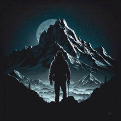 The Warrior in the dark of night was made with Generative AI