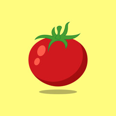 Tomato isolated single simple cartoon illustration.