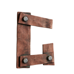 Copper Planks 3D Alphabet or Lettering - View 1