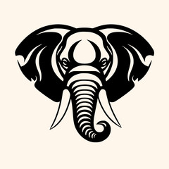 Elephant vector for logo or icon, drawing Elegant minimalist style,abstract style Illustration