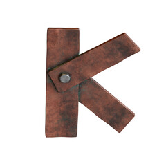 Copper Planks 3D Alphabet or Lettering - View 2
