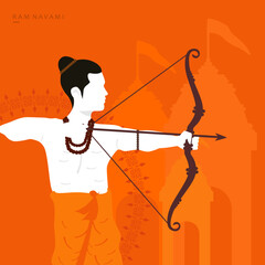 Ram Temple Ram Navami Greeting Social Media Post Design