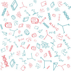 Back to school seamless pattern. Vector background