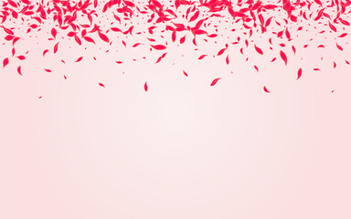 Scarlet Rose Vector Pink Background. Japanese