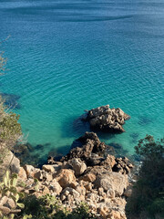 rocky coast of the sea
