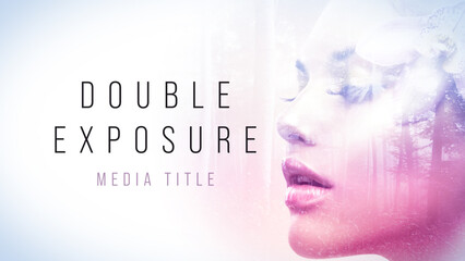 Double Exposure Media Title - obrazy, fototapety, plakaty