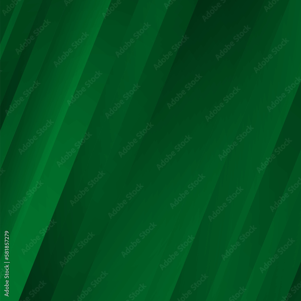 Poster Geometric Green Background with Diagonal Stripes and Gradients. Vector Minimalist Backdrop for Irish St. Patrick Day. Modern Sleek Texture