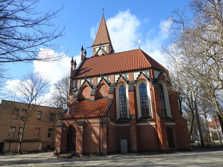 church of st adalbert in kaliningrad, russia, former konigsberg, east prussia