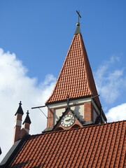 roof of the church of st adalwbert in kaliningrad, russia