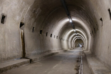 Abandoned tunnel, 2 world war, architecture, minimalism
