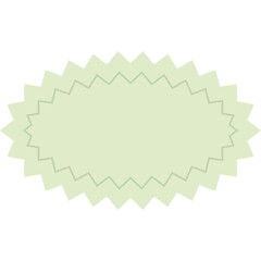 Green Framed Ellipse Sticker