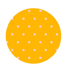 Round Label Sticker With Polka Dots