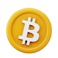 Bitcoin BTC 3D Coin