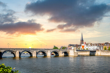 Brücke, Altstadt, Maastricht, Belgien 