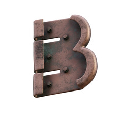 Steampunk Metal 3D Alphabet or Typography - View 2