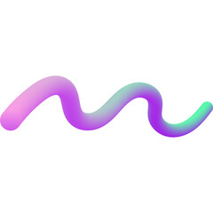 3D Gradient Squiggle