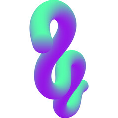3D Gradient Squiggle