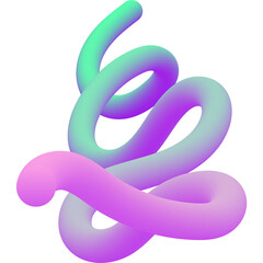 3D Gradient Squiggle