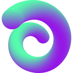 3D Gradient Squiggle