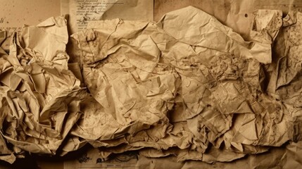 Old, torn paper with rough edges and creases Generative AI