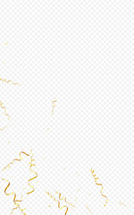 Gold Serpentine Party Vector Transparent