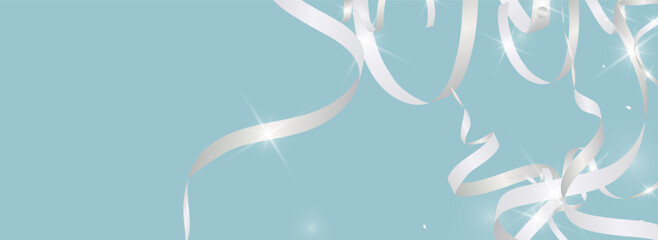 Silver Star Festive Vector Panoramic Blue