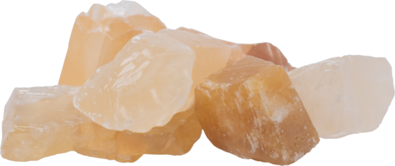 healing stone cut out on transparent background.