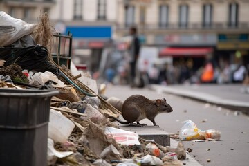 Rat Sur Tasordures Dans