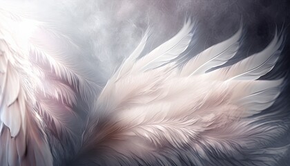 White feather texture pattern background