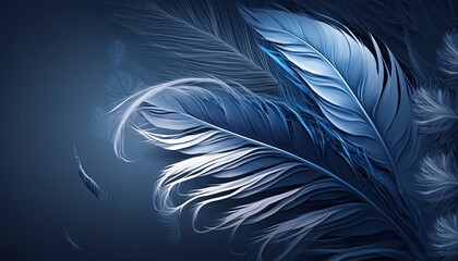 Blue feather texture pattern background