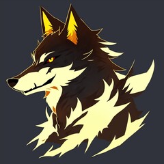 Fototapeta premium Motivated Wolf illustration Generated by Ai