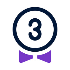 bronze medal icon for your website, mobile, presentation, and logo design.