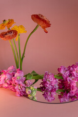 flowers close-up with place for design. banner