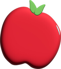 Red tomato 3d illustration plasticine.