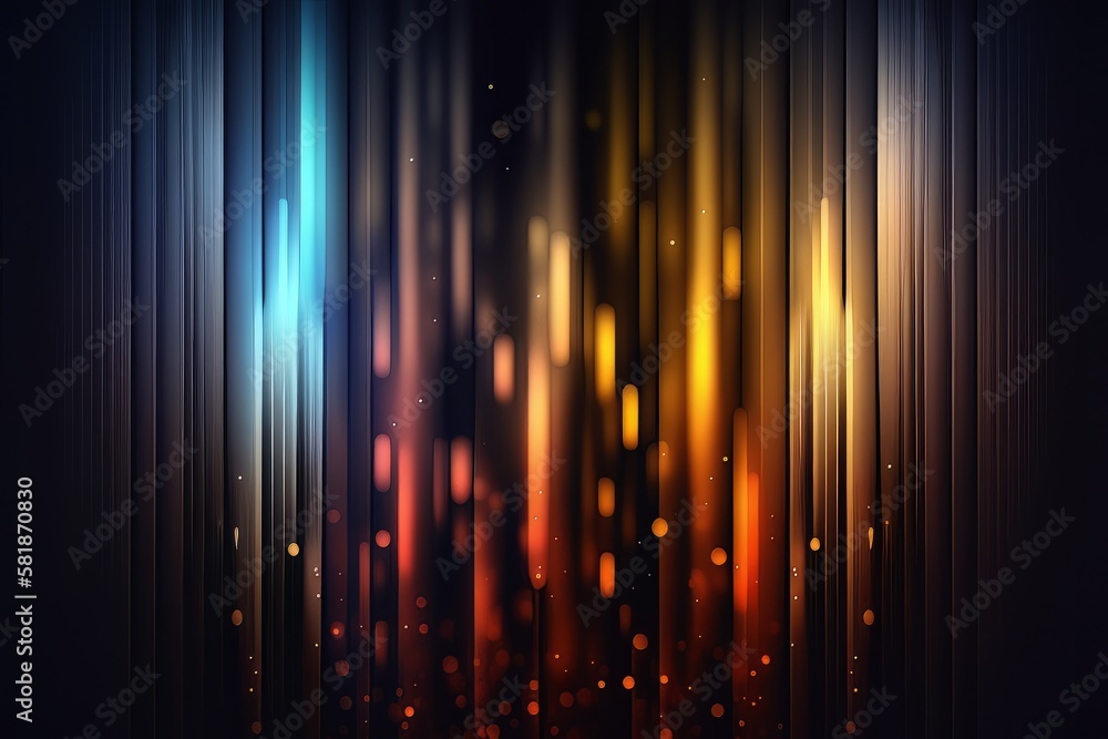 Poster Abstract background with line color motion blur lights. Generative AI