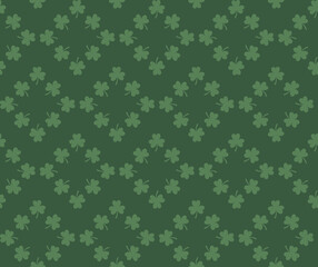 Clover Pattern, Clover Wallpaper, Clover Repeat Pattern,l Clover Seamless Pattern, St Patrick's Day Pattern, St Patrick's Day Background, Saint Patrick's Day Background, Vector Illustration Background