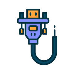vga cable icon for your website, mobile, presentation, and logo design.