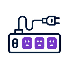 power strip icon for your website, mobile, presentation, and logo design.