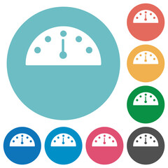 Speedometer solid flat round icons