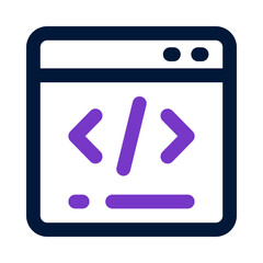 coding icon for your website, mobile, presentation, and logo design.