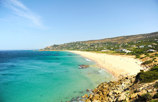 Deutsche Beach (Playa de Los Alemanes) in Zahara de Los Atunes, Str&auml;nde von Cadiz, Spanien, S&uuml;den Europas