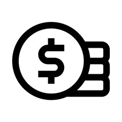 coin icon for your website, mobile, presentation, and logo design.
