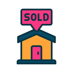 sold home icon for your website, mobile, presentation, and logo design.