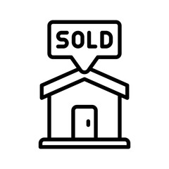 sold home icon for your website, mobile, presentation, and logo design.