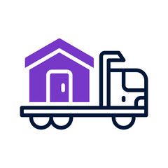 moving truck icon for your website, mobile, presentation, and logo design.