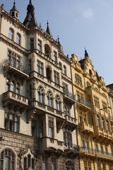 Fototapeta na wymiar facade of the building, Prague