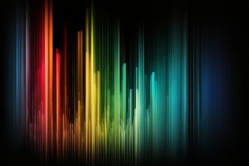 Abstract Lines in Vibrant Hues. Generative AI